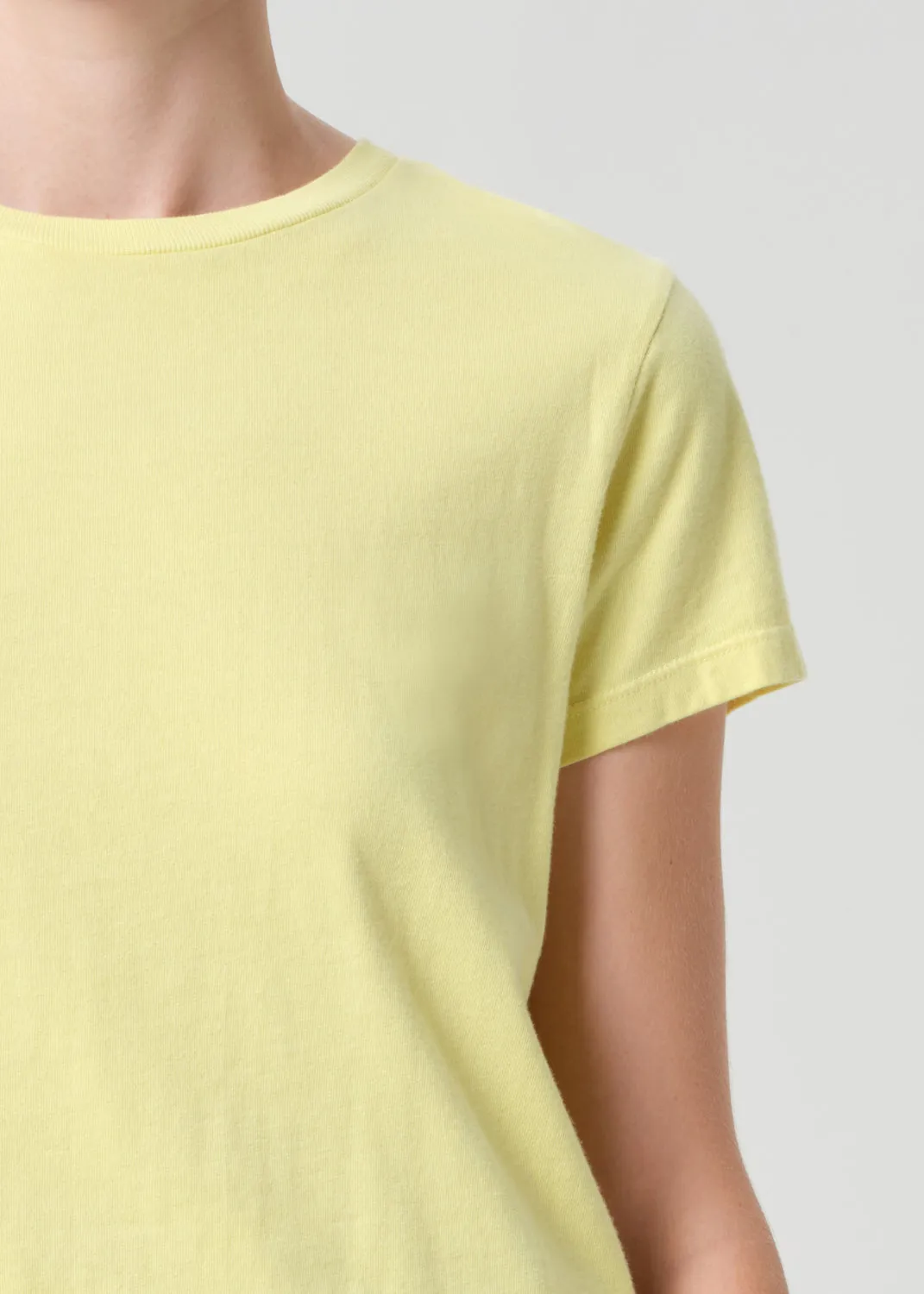 Adine Shrunken Tee in Canary sold by Agolde product image thumbnail 5