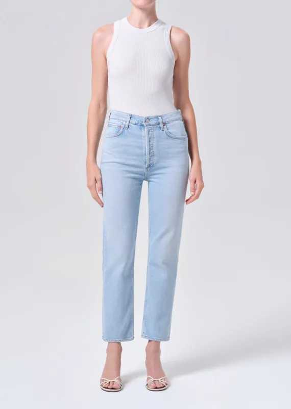 90's Pinch Waist Crop (Weightless Stretch) in Flaunt sold by Agolde