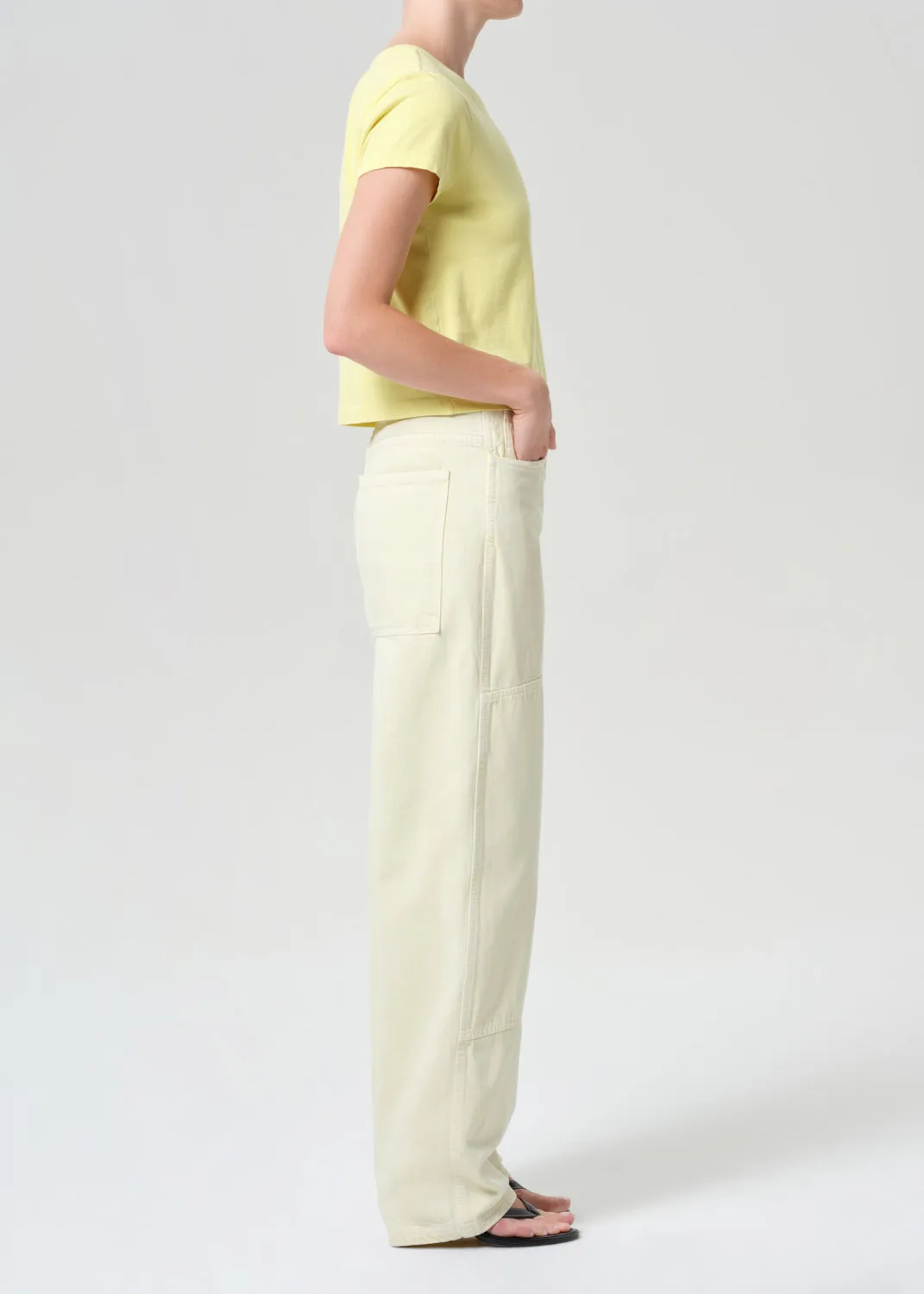 Laria Pieced Jean in Lemon Zest sold by Agolde product image thumbnail 3