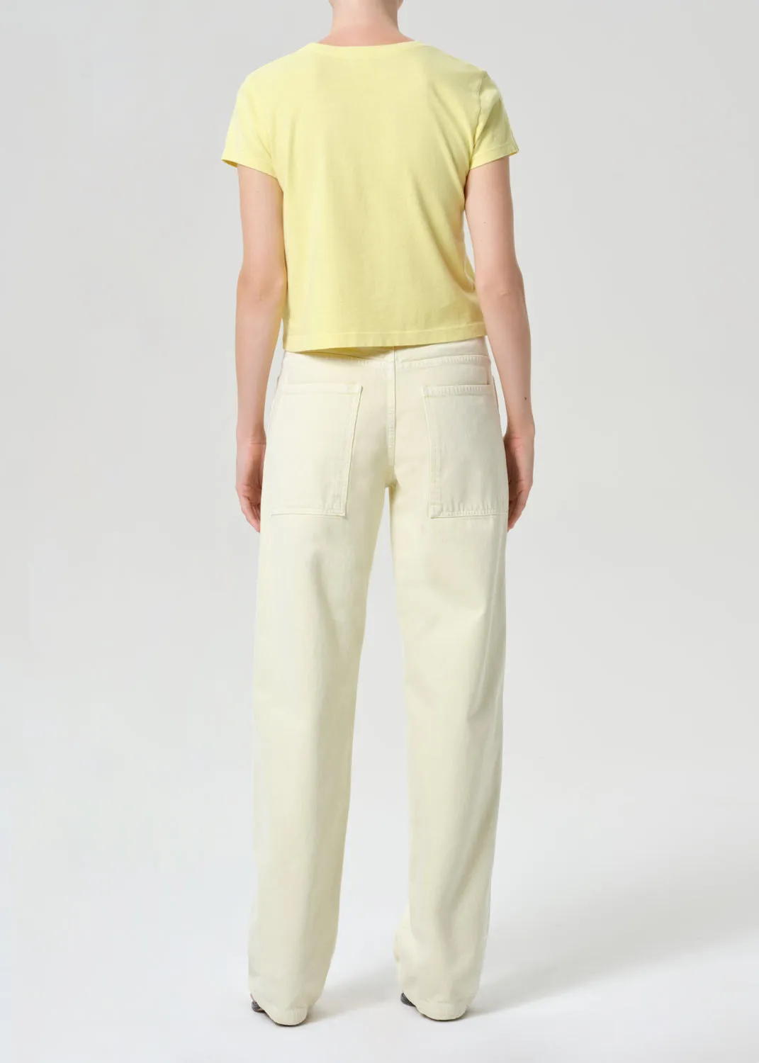 Laria Pieced Jean in Lemon Zest sold by Agolde product image thumbnail 4