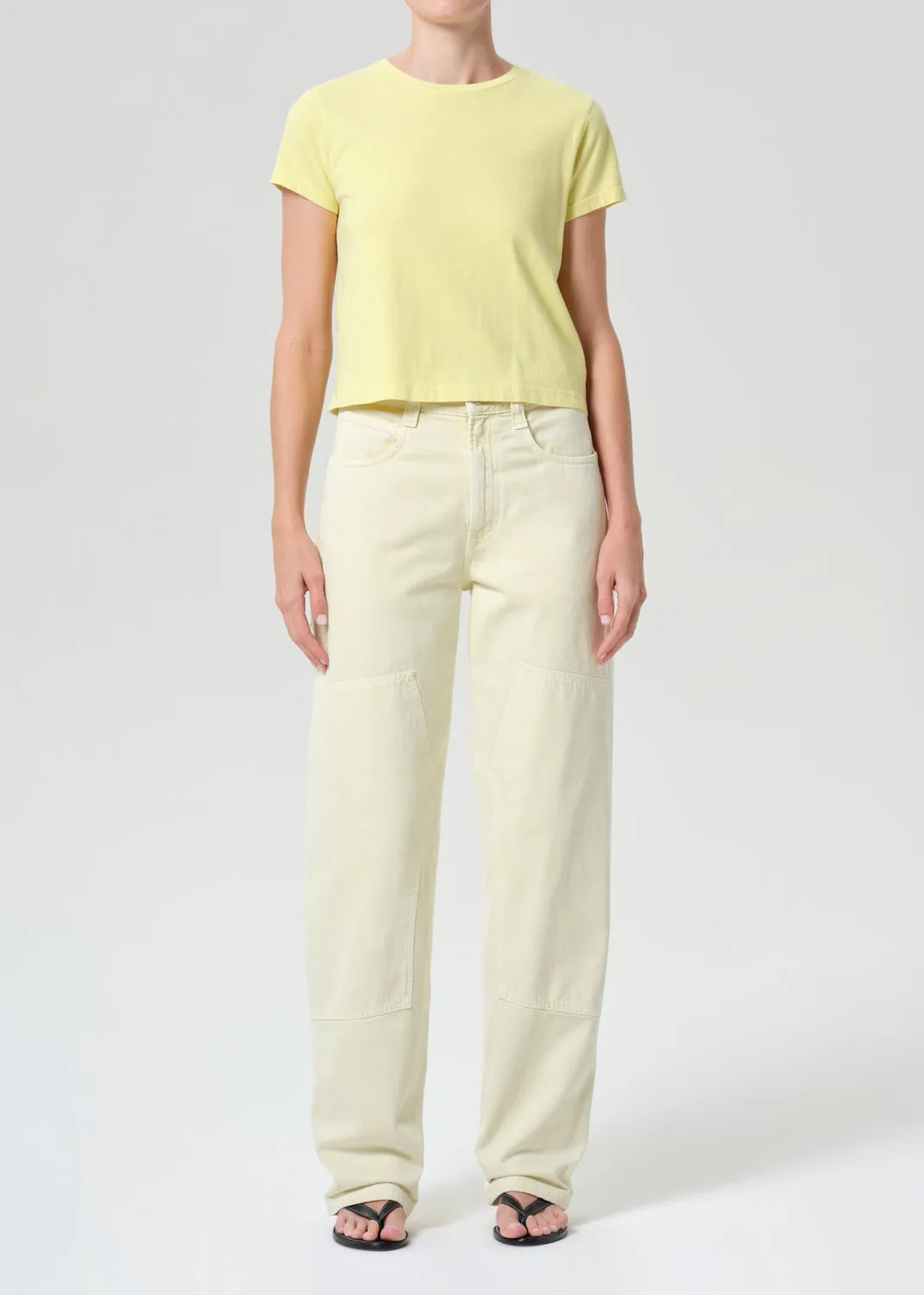 Laria Pieced Jean in Lemon Zest sold by Agolde