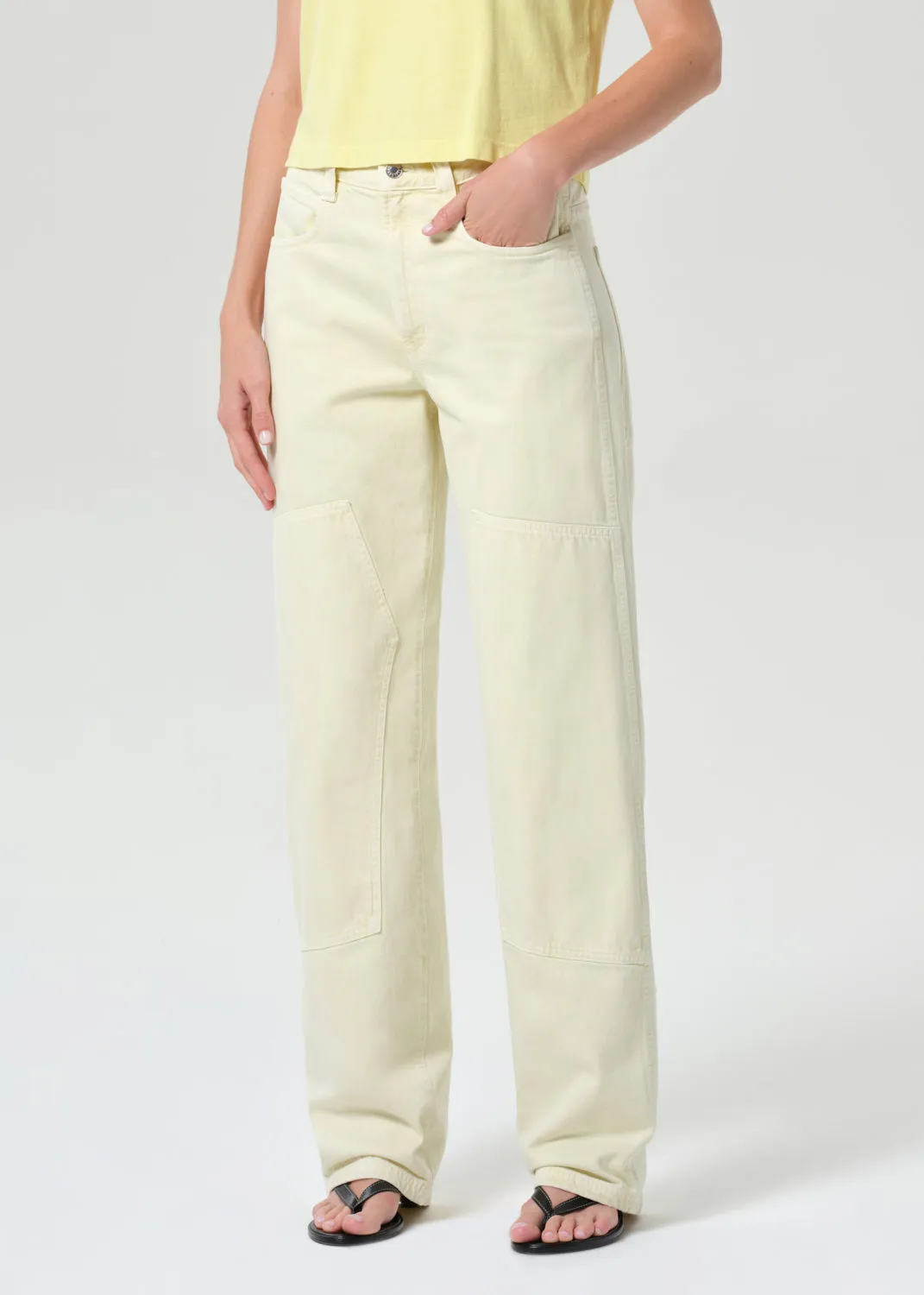 Laria Pieced Jean in Lemon Zest sold by Agolde product image thumbnail 5