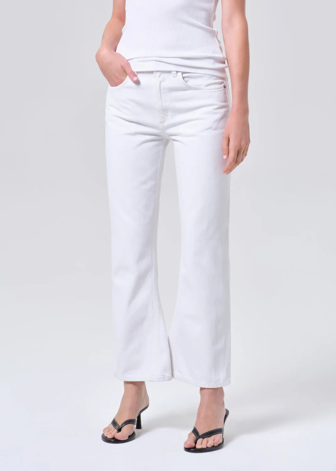 Mid Rise Kick Boot Ankle in Chalk White sold by Agolde product image thumbnail 4