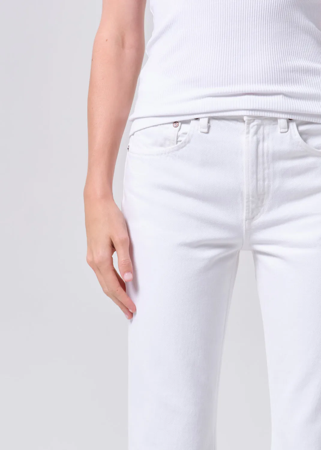 Mid Rise Kick Boot Ankle in Chalk White sold by Agolde product image thumbnail 5