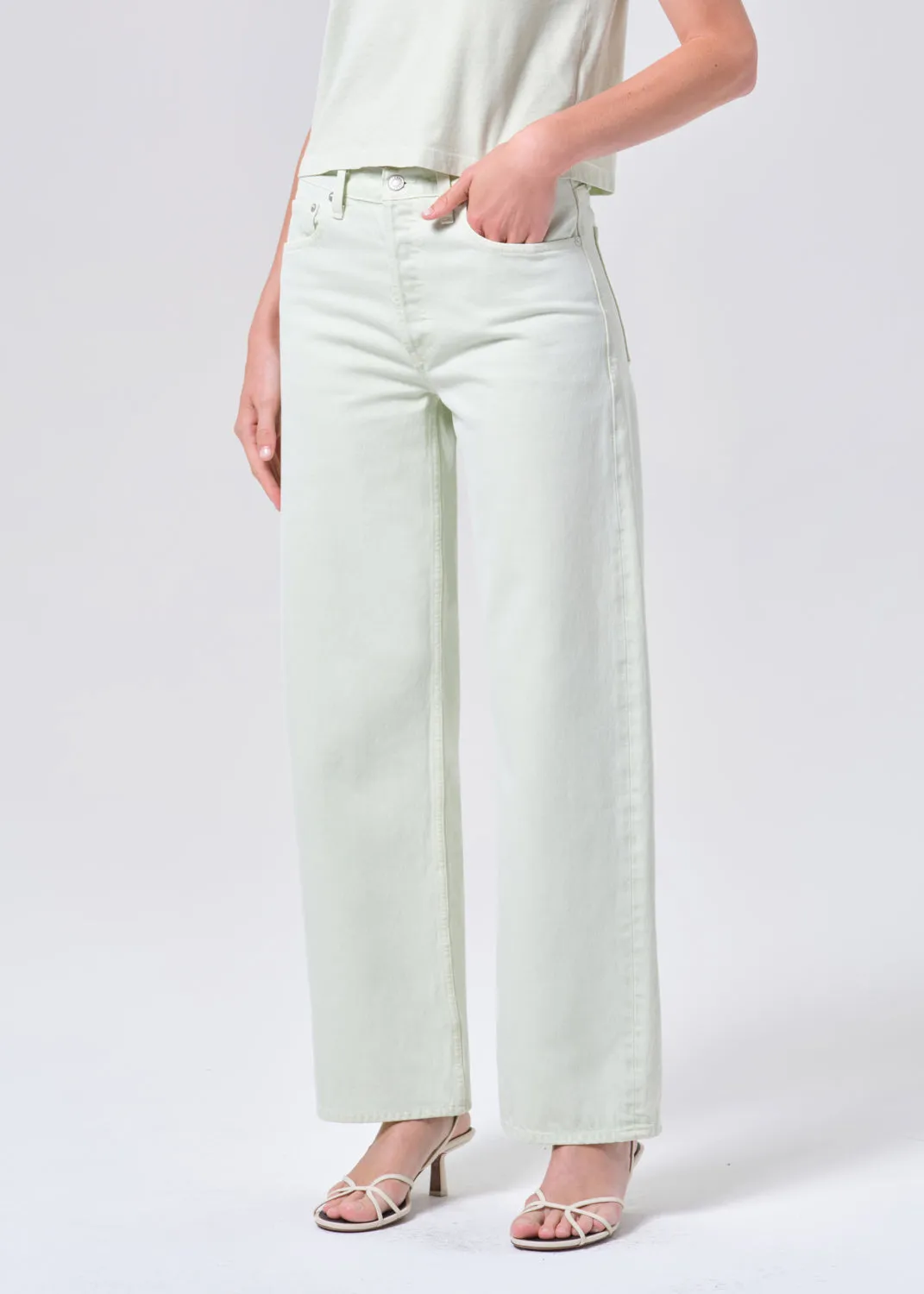 Arc Jean 32" in Mint Cream sold by Agolde product image thumbnail 4