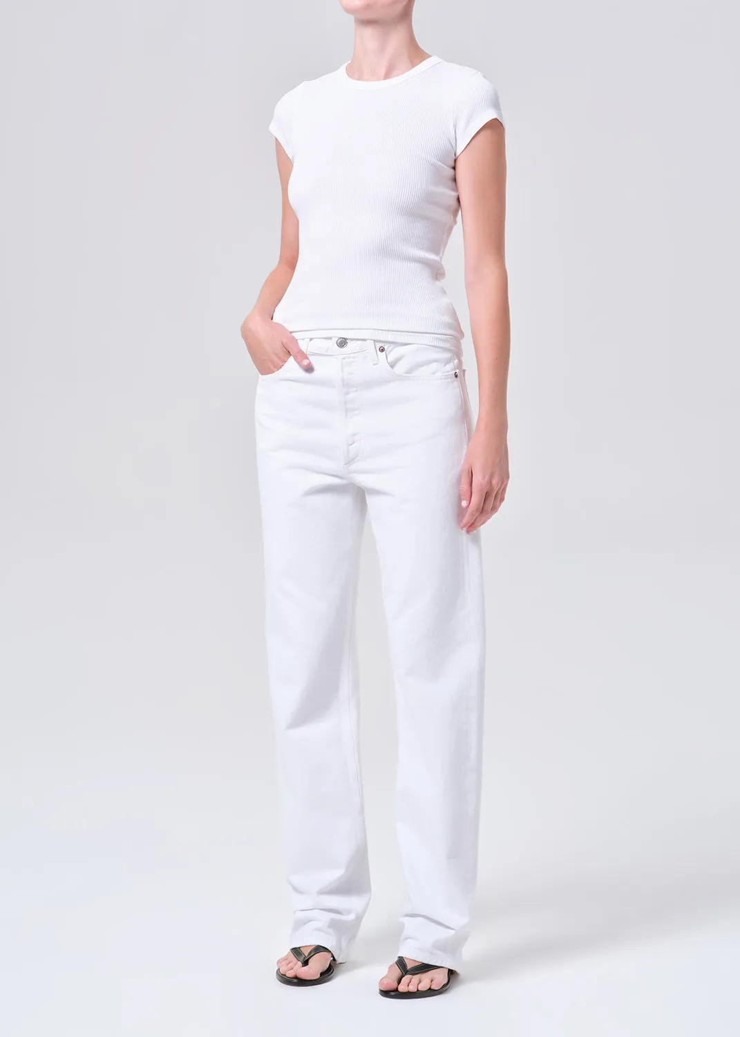 Edison Tee in White sold by Agolde product image thumbnail 4