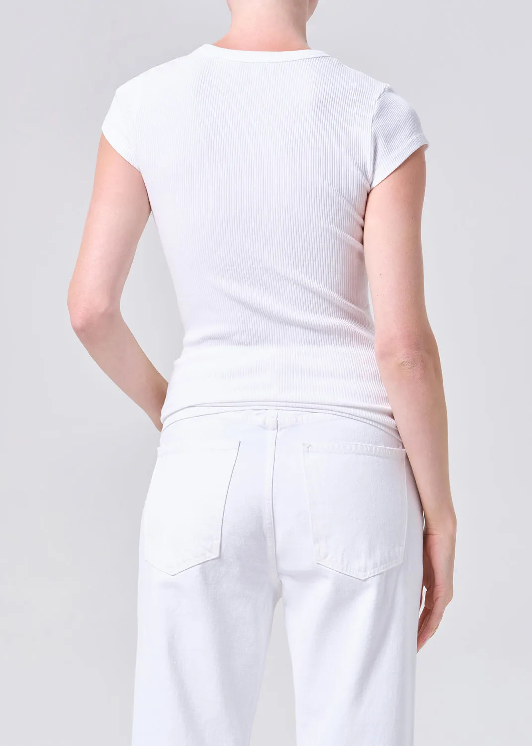 Edison Tee in White sold by Agolde product image thumbnail 2