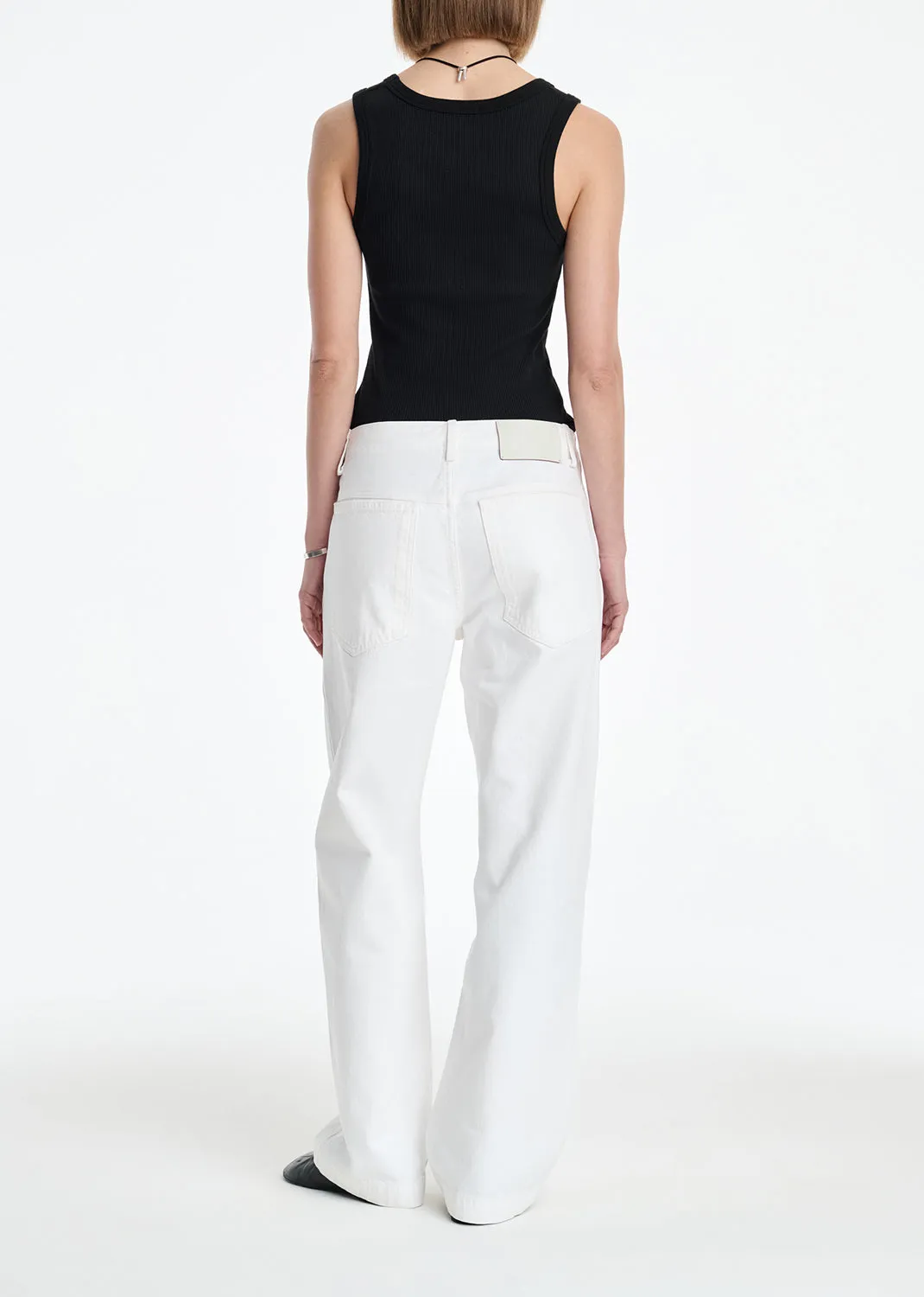 AGOLDE X MARIA MCMANUS Trouser Wide Leg Jean in White Cotton sold by Agolde product image thumbnail 4