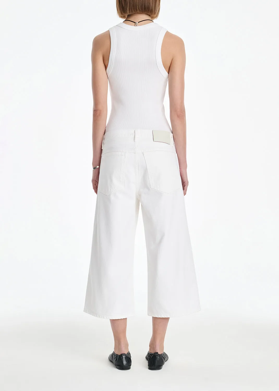 AGOLDE x MARIA MCMANUS Skater Short in White Cotton sold by Agolde product image thumbnail 4
