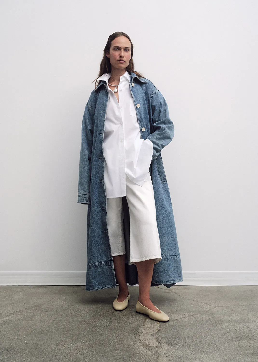 AGOLDE x MARIA MCMANUS Skater Short in White Cotton sold by Agolde product image thumbnail 2