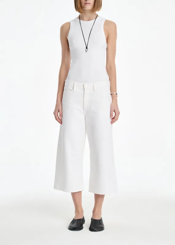 AGOLDE x MARIA MCMANUS Skater Short in White Cotton made by Agolde