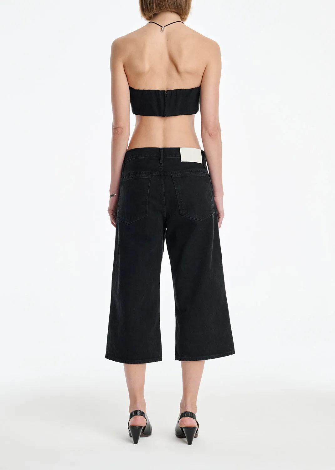 AGOLDE x MARIA MCMANUS Denim Bra in Washed Black sold by Agolde product image thumbnail 2