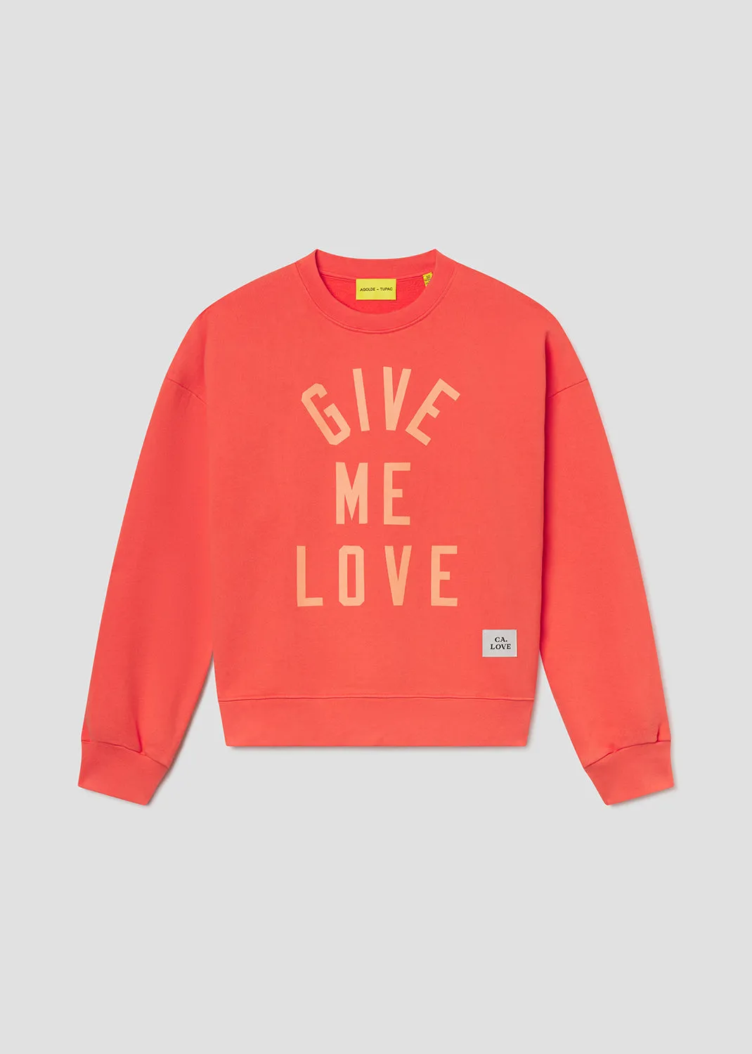 AGOLDE x Tupac Crewneck Sweatshirt in Soft Red sold by Agolde