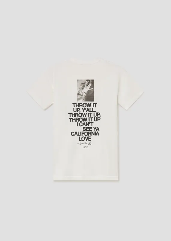 AGOLDE x Tupac Throw It Up Short Sleeve Tee in Soft White made by Agolde