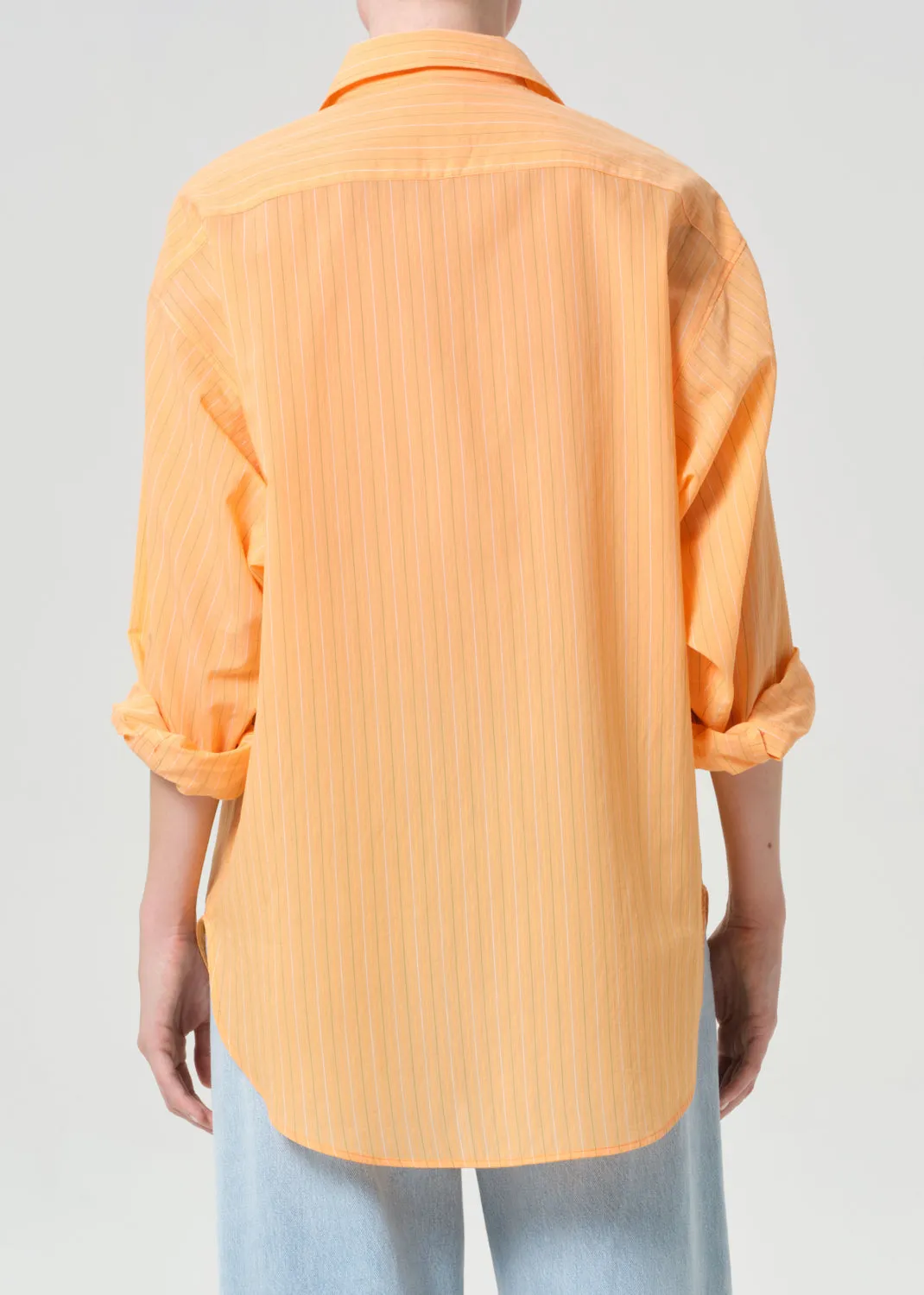 Sona Shirt in Fontana Stripe/Orange Soda sold by Agolde product image thumbnail 2