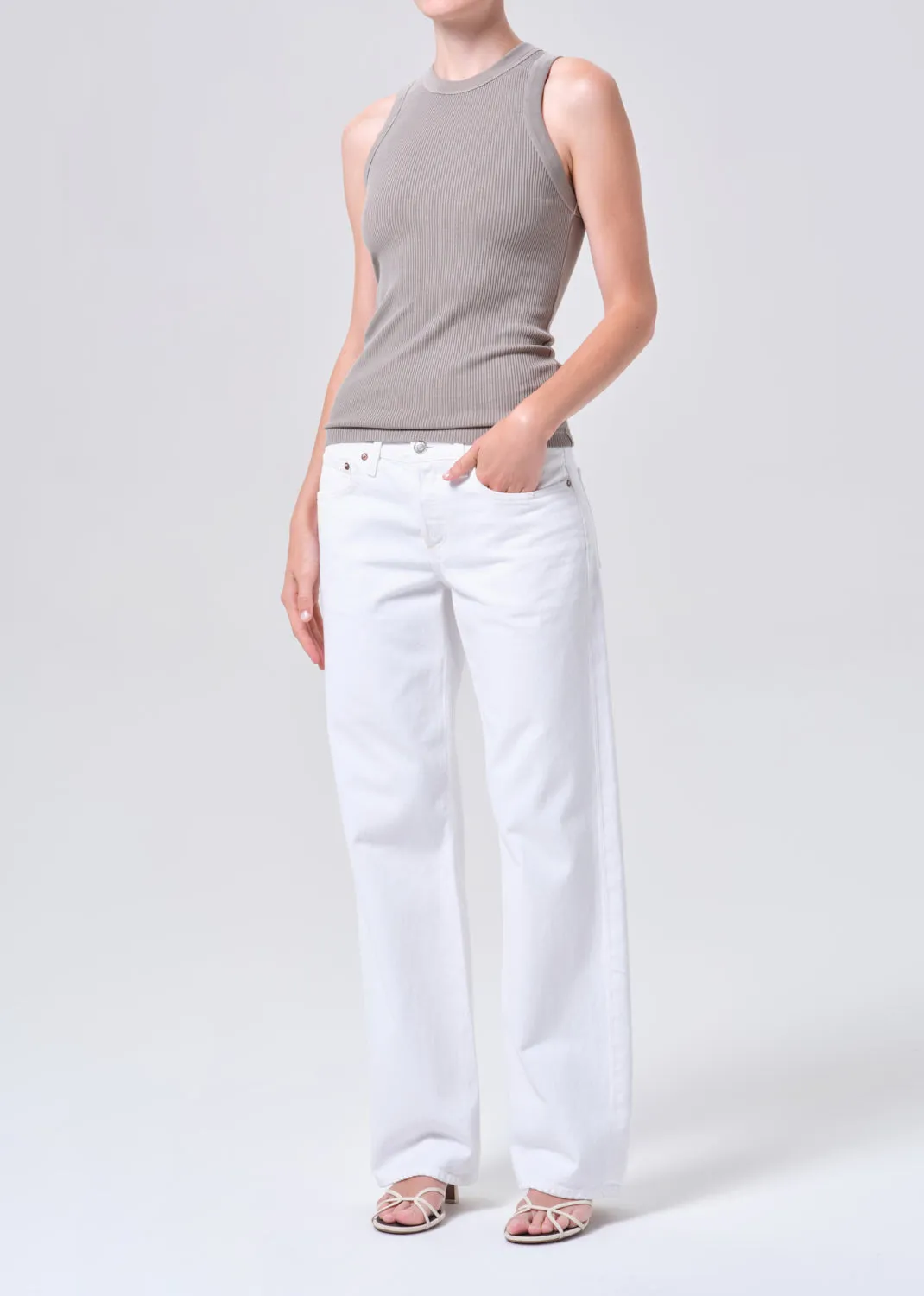 Leigh Tank in Drab sold by Agolde product image thumbnail 4