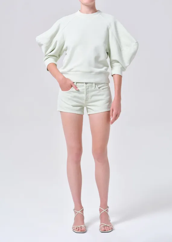 Low Rise Parker Short in Mint Cream made by Agolde