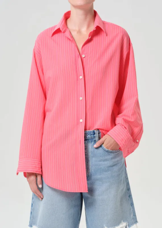 Sona Shirt in Fontana Stripe/Candy made by Agolde