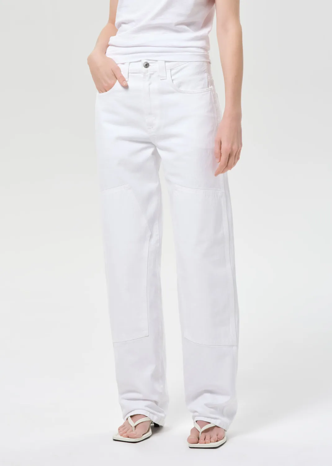 Laria Pieced Jean in Marshmallow sold by Agolde product image thumbnail 4