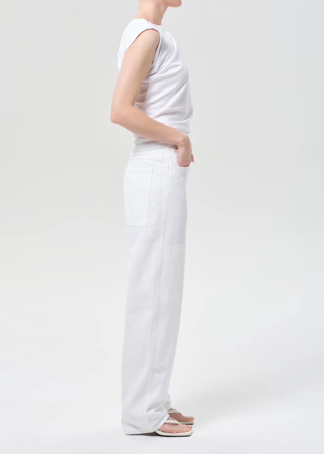 Laria Pieced Jean in Marshmallow sold by Agolde product image thumbnail 3