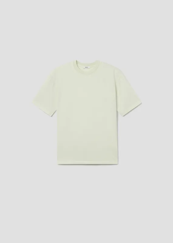 Asha Mock Neck Tee in Mint Cream made by Agolde