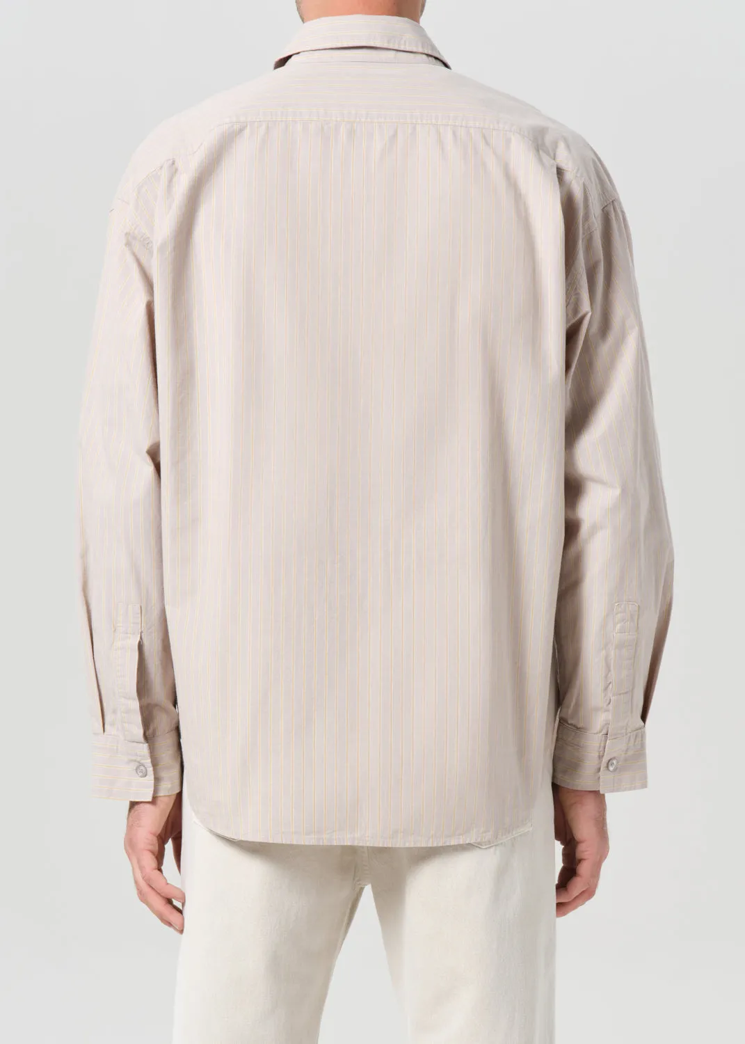 Roy Shirt in Beaudry Stripe sold by Agolde product image thumbnail 4