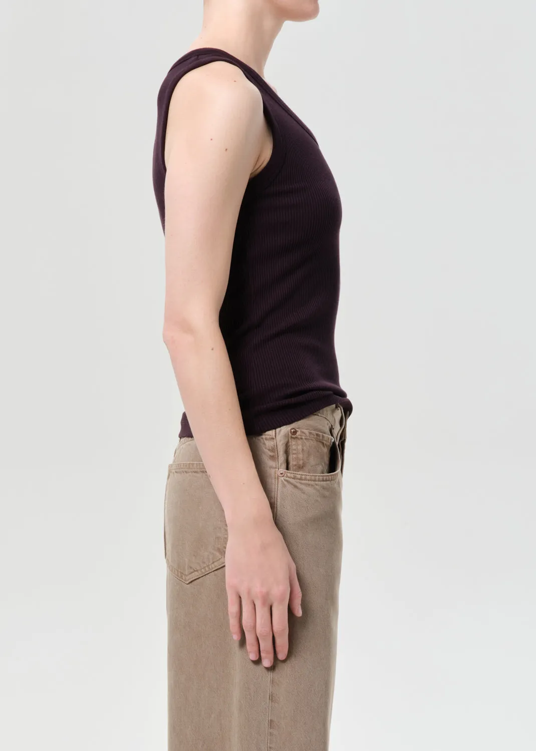 Poppy Tank in Eggplant sold by Agolde product image thumbnail 3