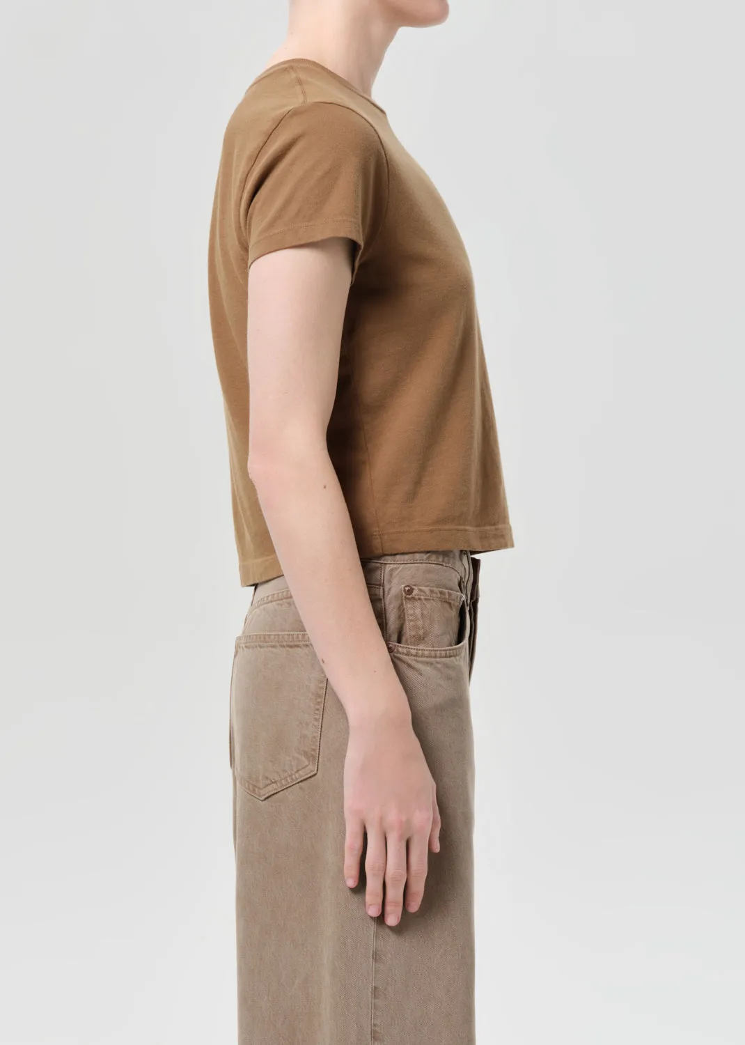 Adine Shrunken Tee in Hamoa sold by Agolde product image thumbnail 3