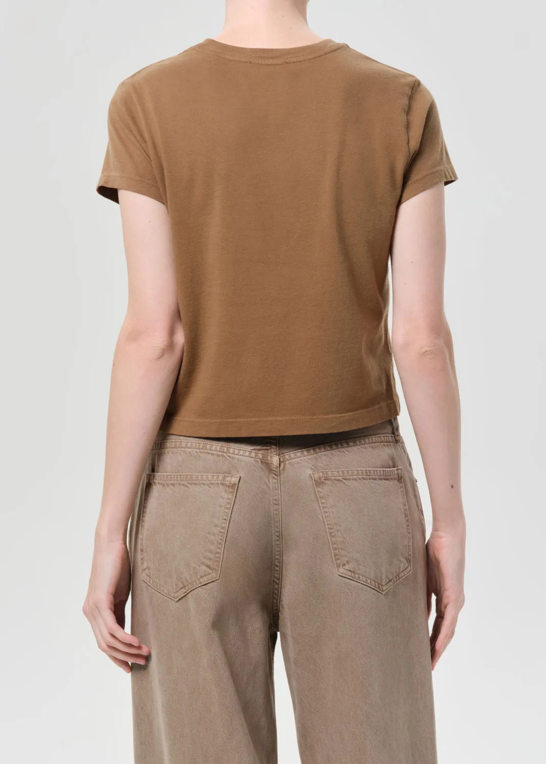 Adine Shrunken Tee in Hamoa sold by Agolde product image thumbnail 2