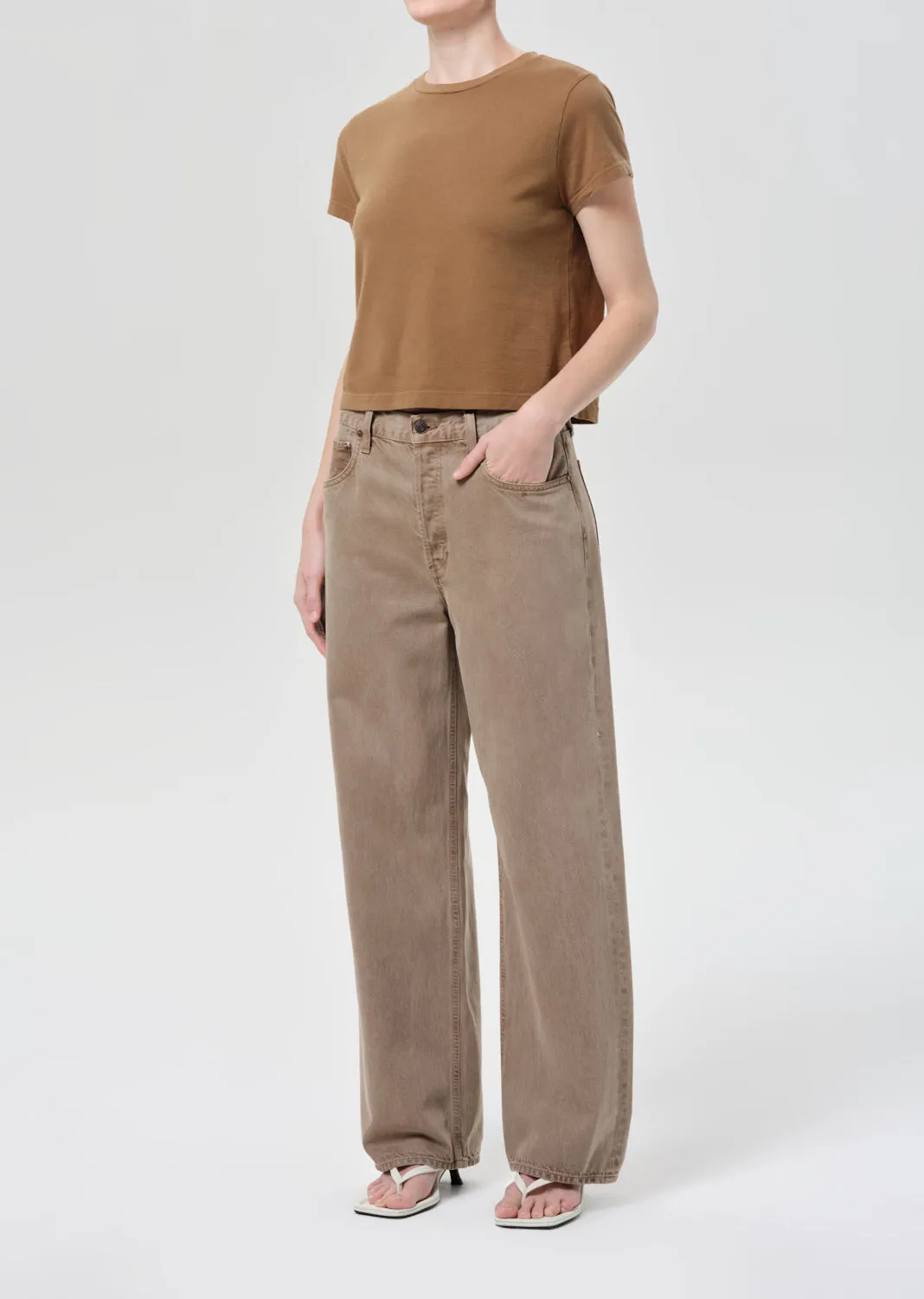Adine Shrunken Tee in Hamoa sold by Agolde product image thumbnail 4