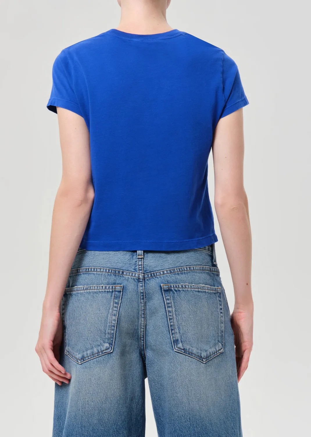 Adine Shrunken Tee in Cobalt sold by Agolde product image thumbnail 2