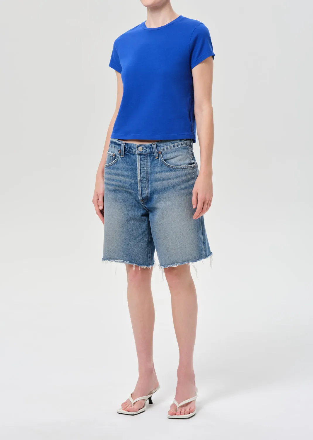Adine Shrunken Tee in Cobalt sold by Agolde product image thumbnail 4