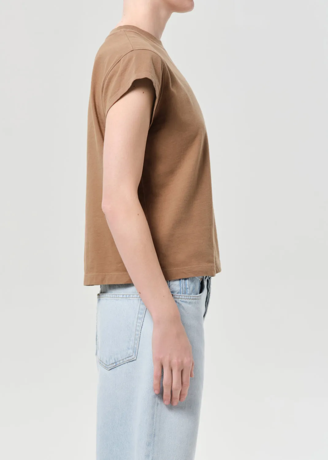 Bryce Cap Sleeve Tee in Hamoa sold by Agolde product image thumbnail 3