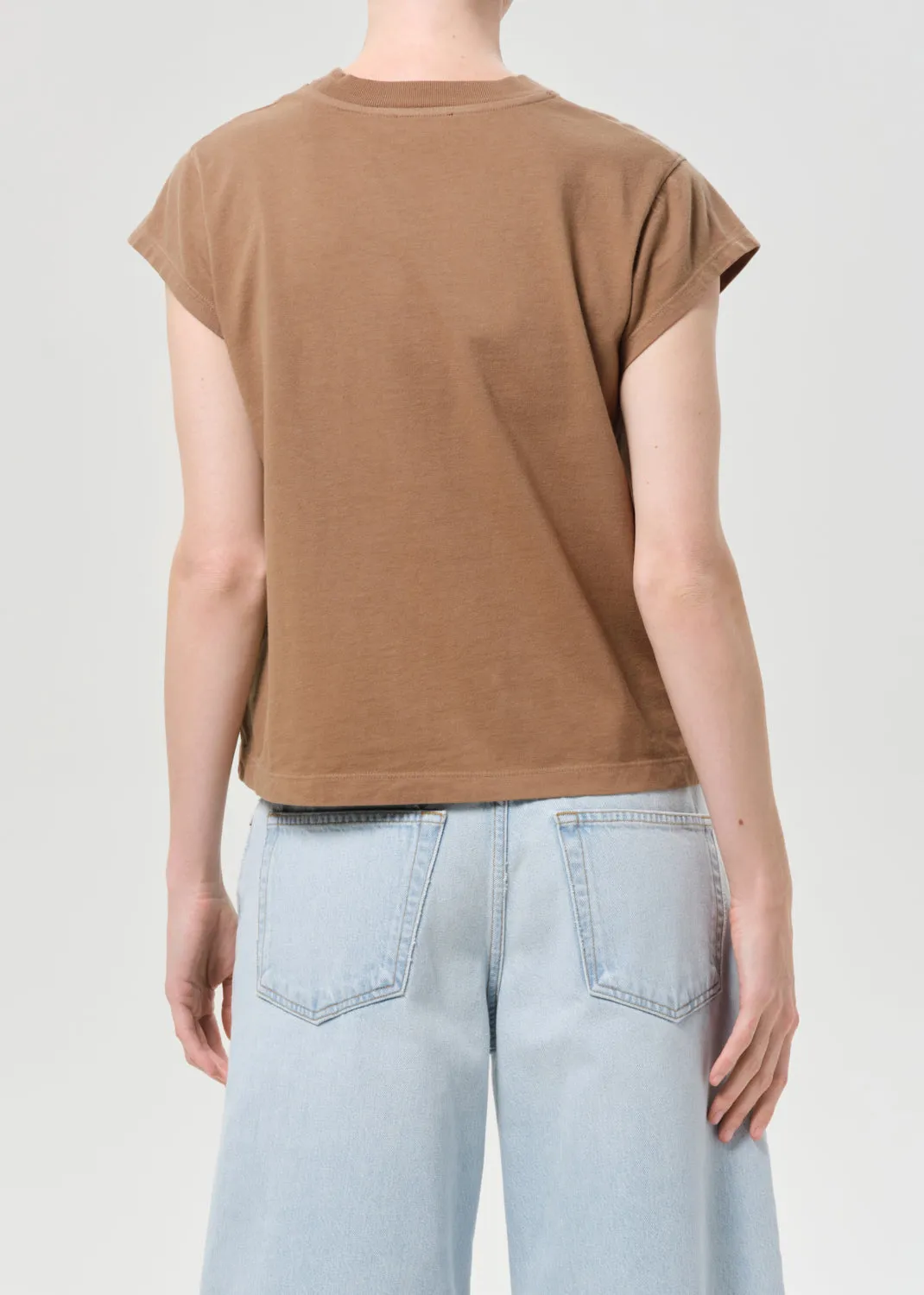 Bryce Cap Sleeve Tee in Hamoa sold by Agolde product image thumbnail 2