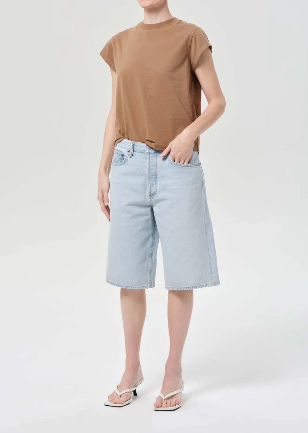 Bryce Cap Sleeve Tee in Hamoa sold by Agolde product image thumbnail 4