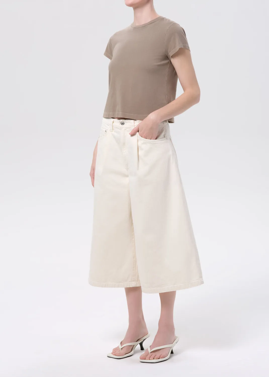 Adine Shrunken Tee in Trail sold by Agolde product image thumbnail 4