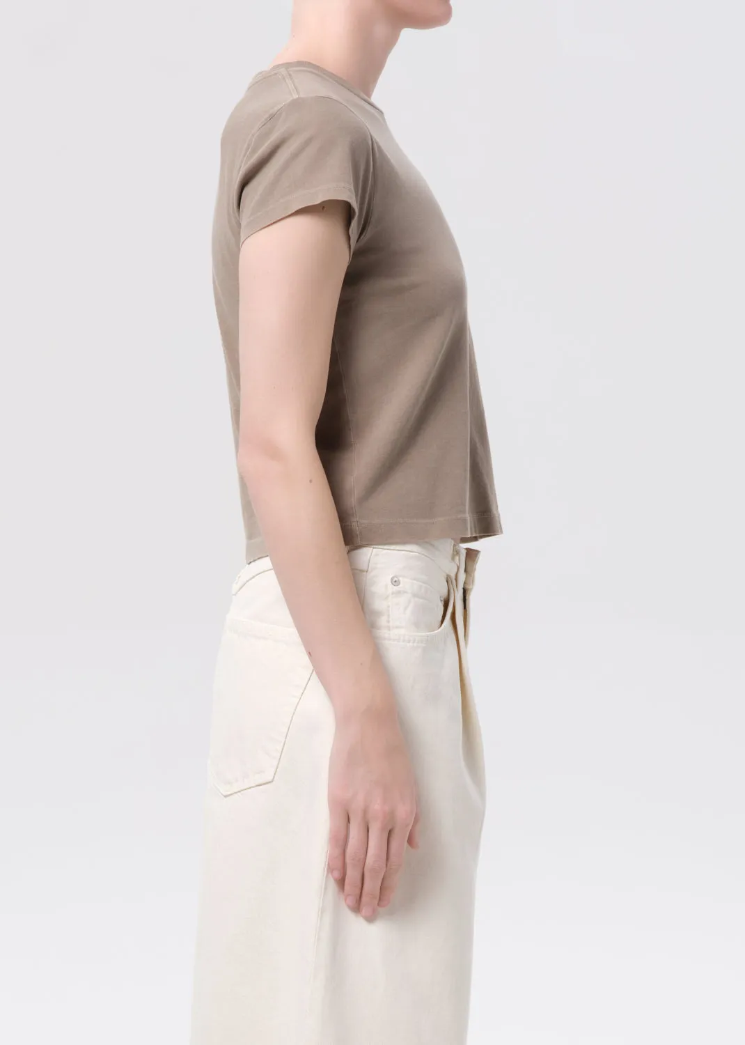 Adine Shrunken Tee in Trail sold by Agolde product image thumbnail 3