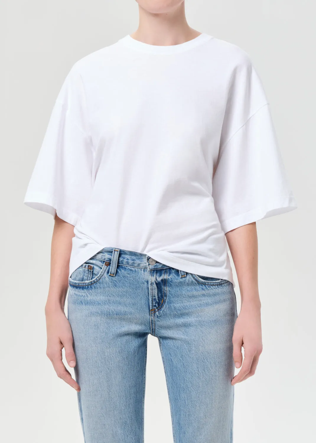 Theo T-Shirt in White sold by Agolde