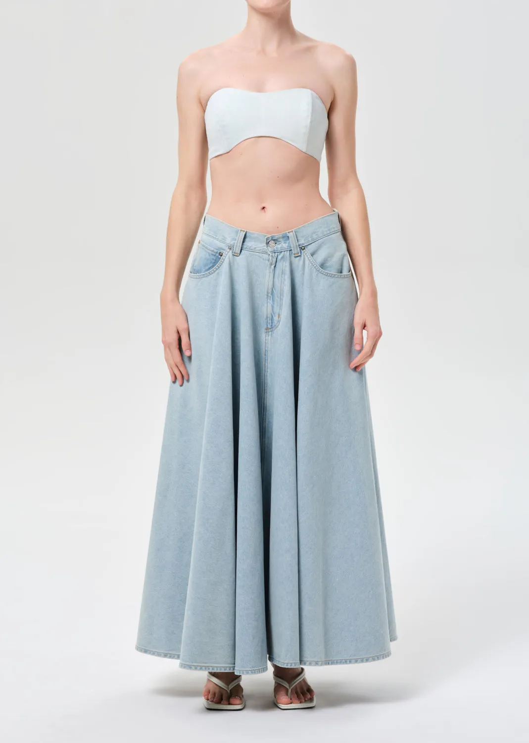 Otto Skirt (Weightless) in Erase sold by Agolde