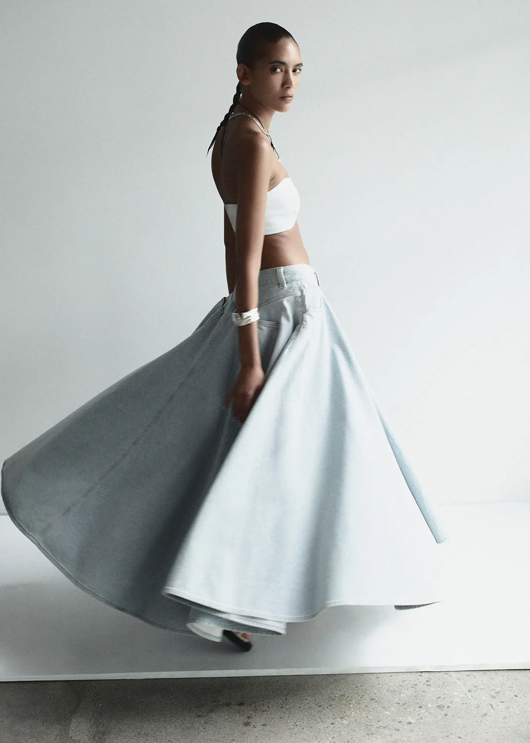Otto Skirt (Weightless) in Erase sold by Agolde product image thumbnail 2