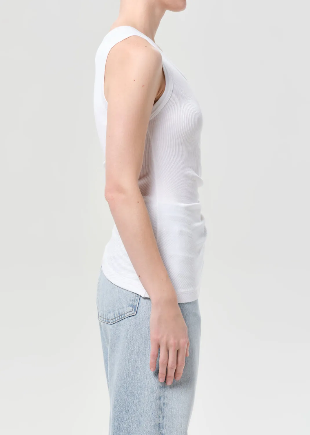 Twisted Poppy Tank in White sold by Agolde product image thumbnail 3