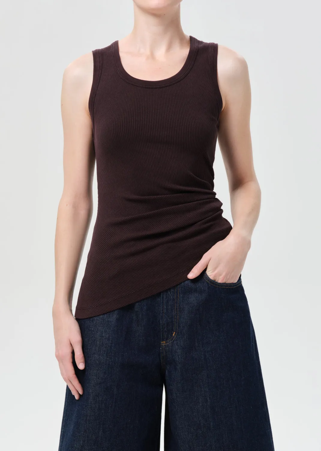 Twisted Poppy Tank in Tone sold by Agolde