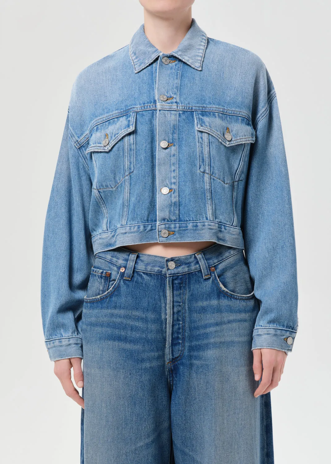 Palmer Jacket (Flyweight) in Script sold by Agolde