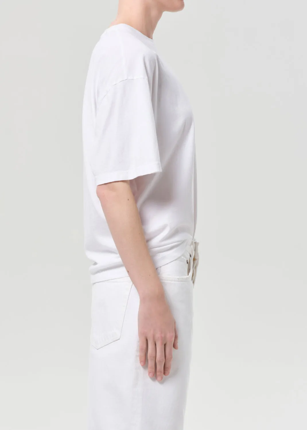 Roma T-Shirt in White sold by Agolde product image thumbnail 3