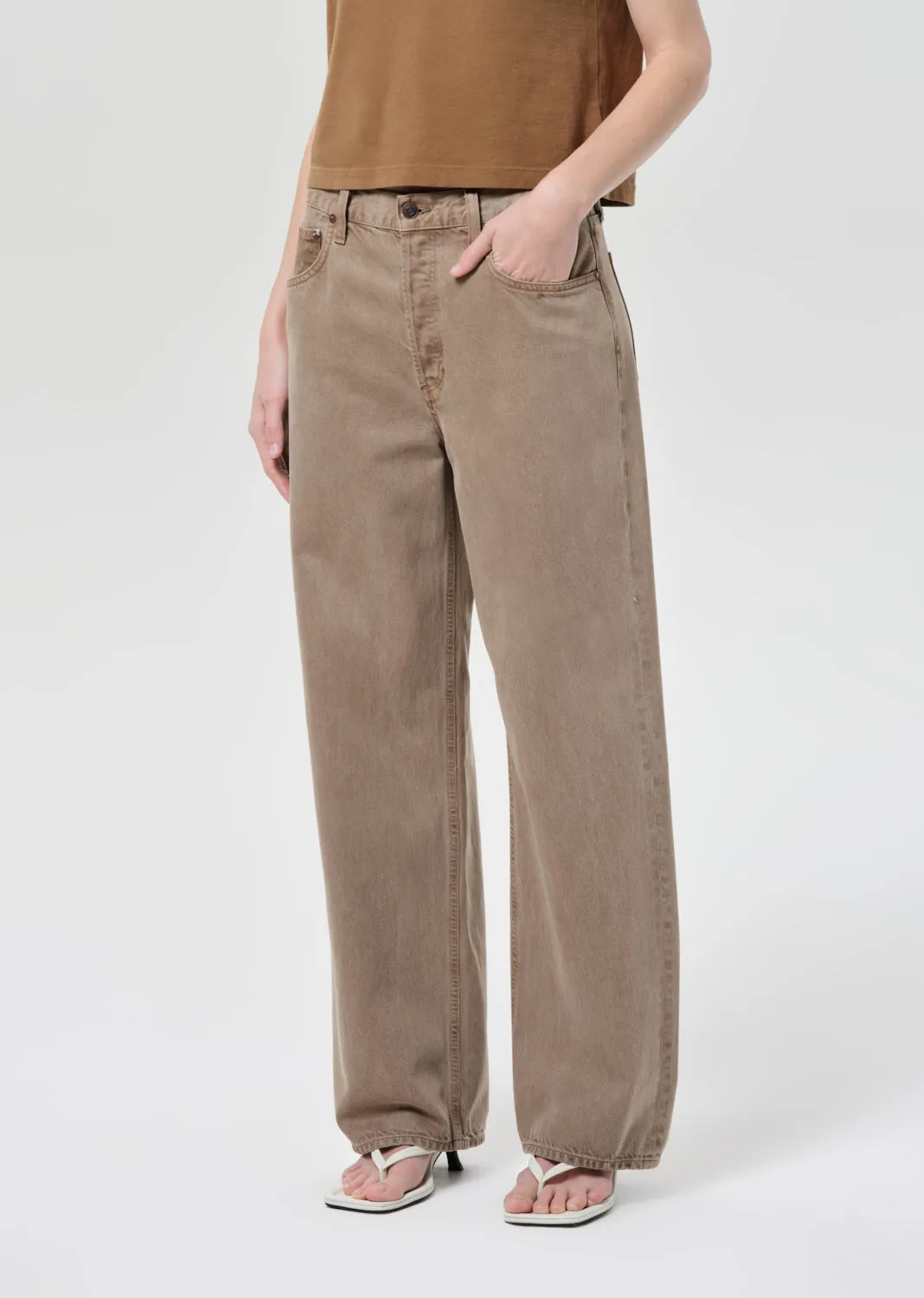 Low Slung Baggy 30.5" (Flyweight) in Trail sold by Agolde product image thumbnail 4