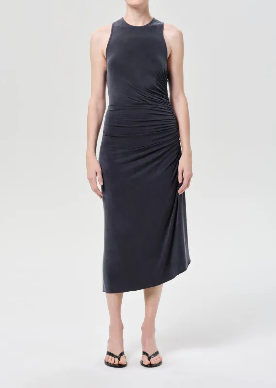 Anya Midi Dress in Grey made by Agolde
