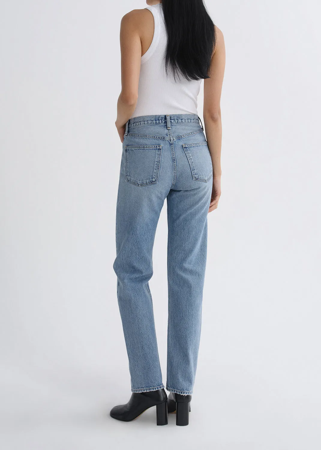 90's Pinch Waist High Rise Straight Long in Stage sold by Agolde product image thumbnail 3