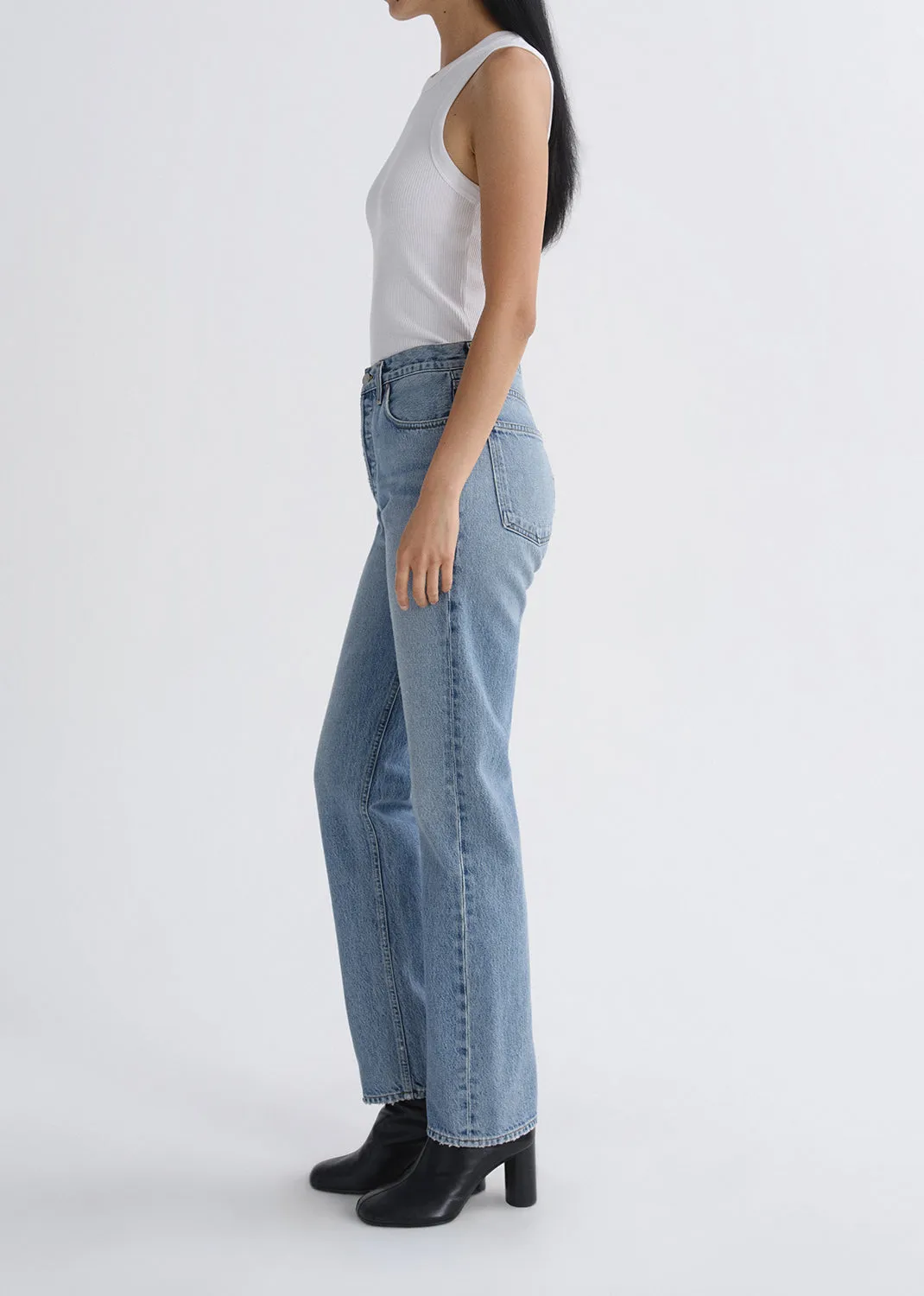 90's Pinch Waist High Rise Straight Long in Stage sold by Agolde product image thumbnail 4