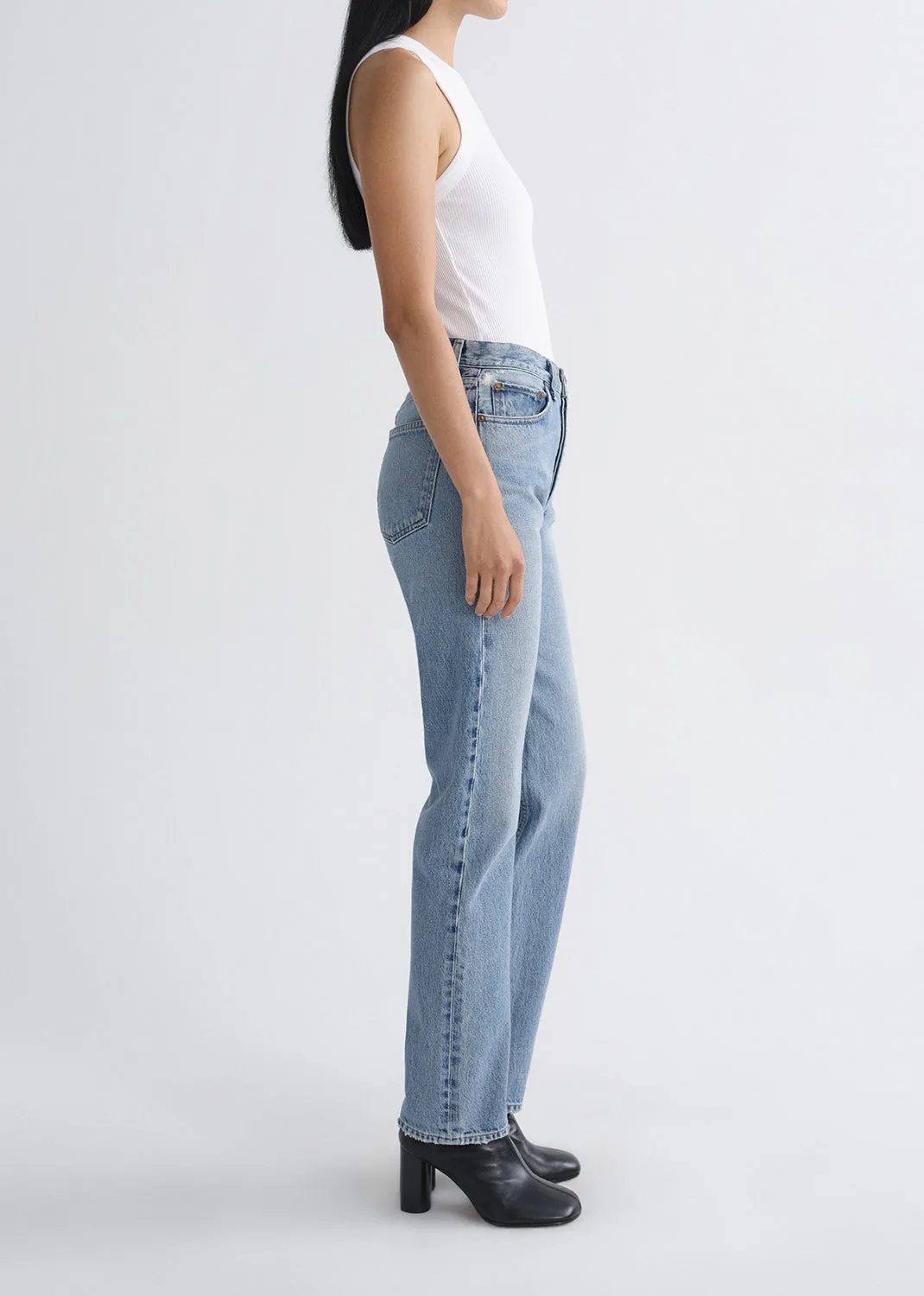 90's Pinch Waist High Rise Straight Long in Stage sold by Agolde product image thumbnail 2