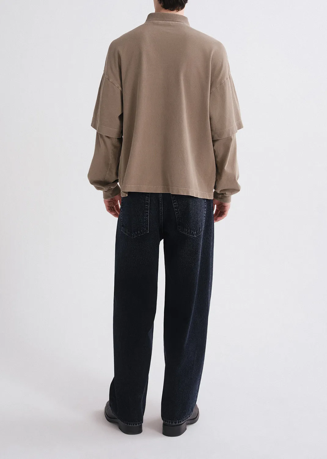 Curren Double Sleeve Polo in Trail sold by Agolde product image thumbnail 3